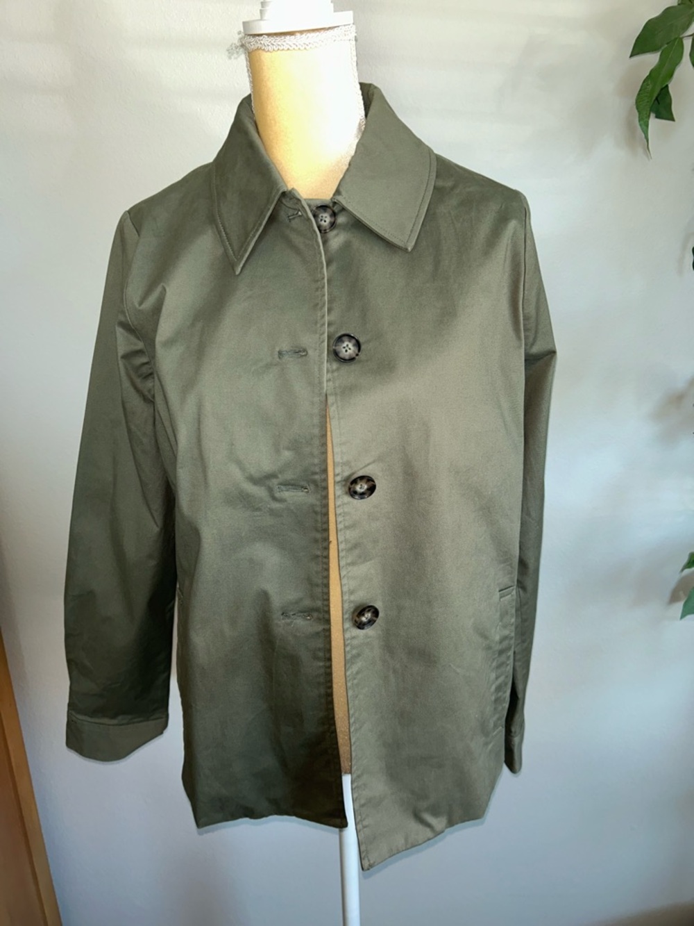 NEW 78&Sunny Women’s Olive Green Button-Front Casual Jacket Sz M